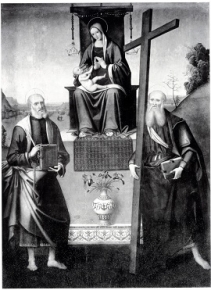 Madonna and Child enthroned with saints Peter and Andrew